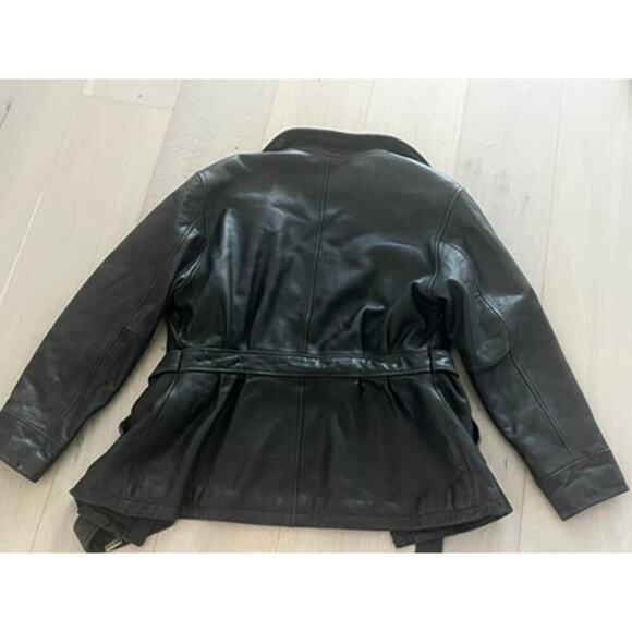 Kenneth Cole Reaction Mens leather jacket winter warm classic sophisticated work - Picture 9 of 9